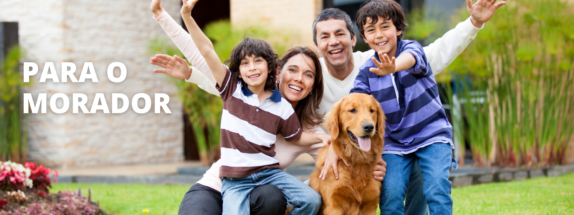 Imagem com uma familia segurança, feliz e tranquila